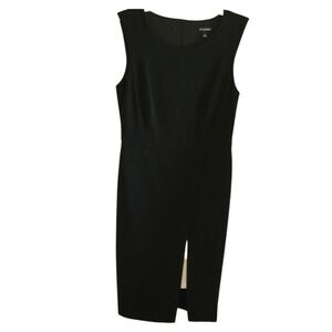 Roz & Ali Elegant Black w White Inset Sleeveless Wedding Party Office Dress Sz 8